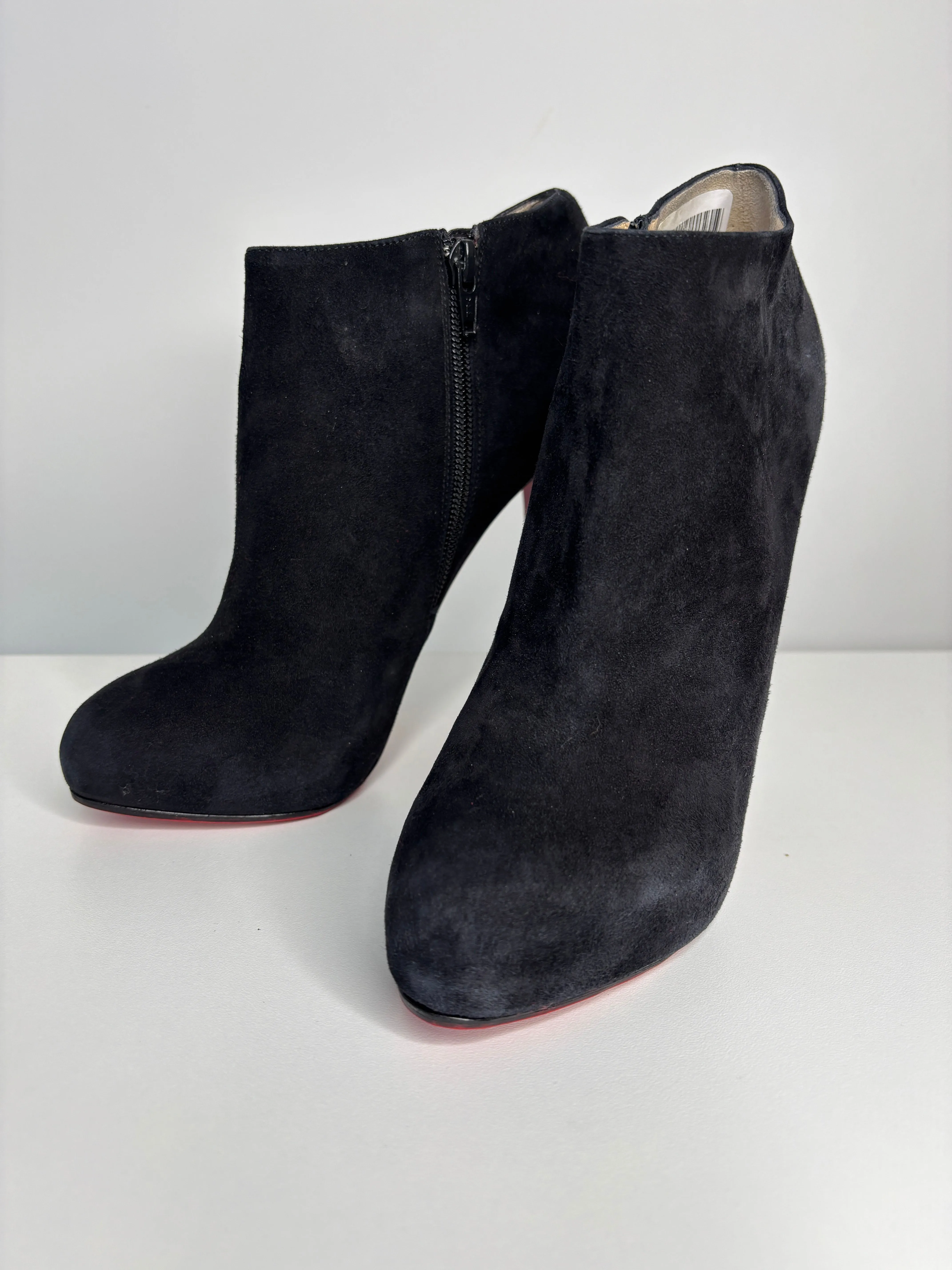 Christian Louboutin Black Suede Ankle Boots 40 UK7