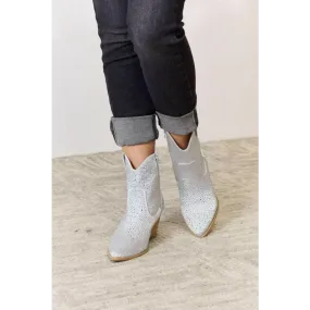 Luxurious Rhinestone Ankle Cowboy Boots Elevate Women's Fashion Style