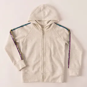 Sequins Sleeve Stripe Hoodie