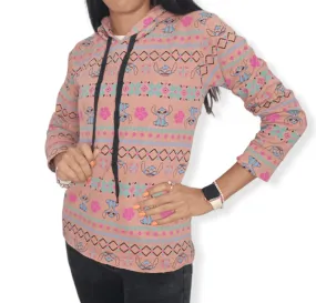 Women Hoodie Sweatshirt - Saumon